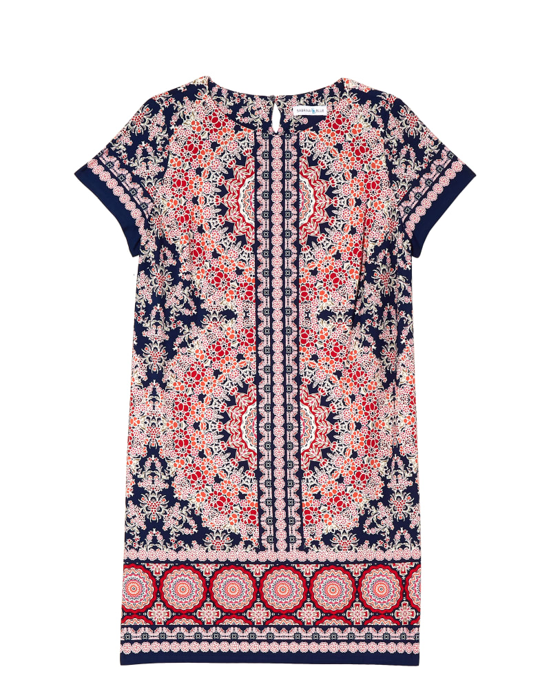 Front of plus size Cyprus Short Sleeve Sheath Dress by Sabrina Blue | Dia&Co | dia_product_style_image_id:126766